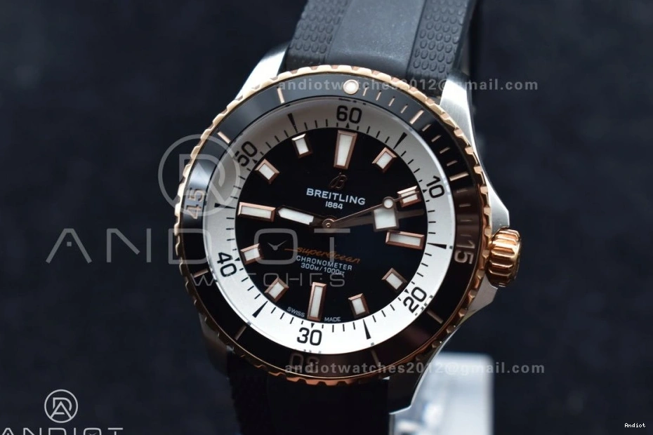 Edition Black Black Best BLSF Automatic Dial RG Rubber SS A2824 42 SuperOcean 1:1 on Strap 0227